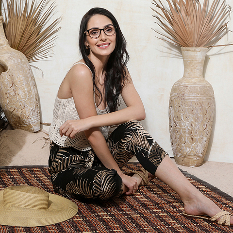 Lenskart Air Online Tortoise Full Rim Cat Eye left side