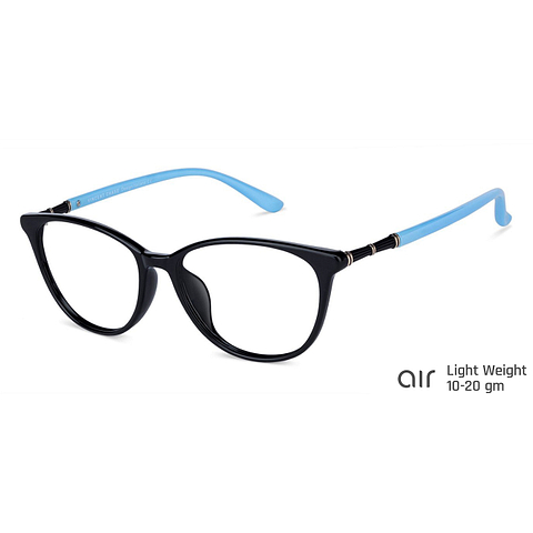 Lenskart Air Online Black Full Rim Cat Eye left side