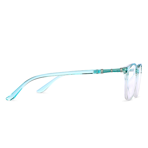 Lenskart Air Online Green Transparent Full Rim Cat Eye left side