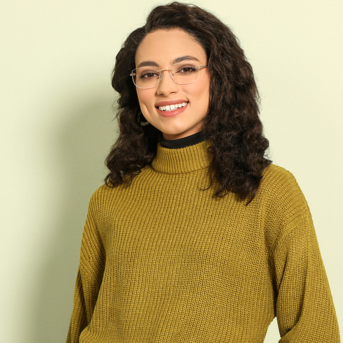 Buy Gold Tortoise Rimless Rectangle Vincent Chase SLEEK