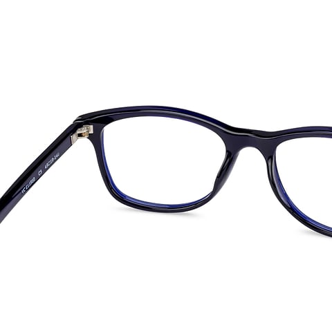 Lenskart BLU Screen Glasses Blue Block Zero Power Screen Glasses: Blue Transparent Full Rim Lenskart Blu VC E11810-C3 right side