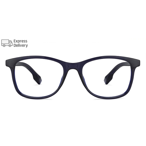 Lenskart BLU Screen Glasses Blue Block Zero Power Screen Glasses: Blue Transparent Full Rim Lenskart Blu VC E11810-C3 right side