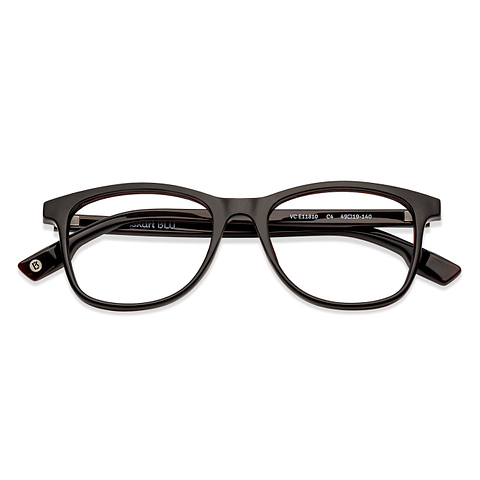 Lenskart BLU Screen Glasses Blue Block Zero Power Screen Glasses: Brown Transparent Full Rim Lenskart Blu VC E11810-C4 left side Lenskart BLU Screen Glasses Blue Block Zero Power Screen Glasses: Brown Transparent Full Rim Lenskart Blu VC E11810-C4 left side