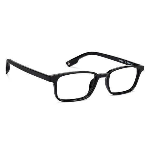 Lenskart BLU Screen Glasses Blue Block Zero Power Screen Glasses: Black Full Rim Rectangle Lenskart Blu VC E11811-C1 left side