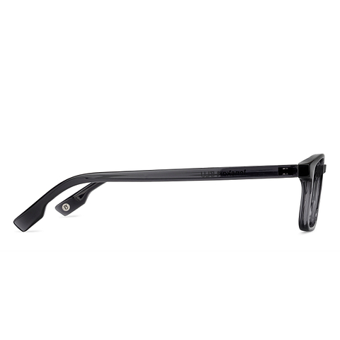 Lenskart BLU Screen Glasses Blue Block Zero Power Screen Glasses: Grey Transparent Full Rim Rectangle Lenskart Blu VC E11811-C2 right side