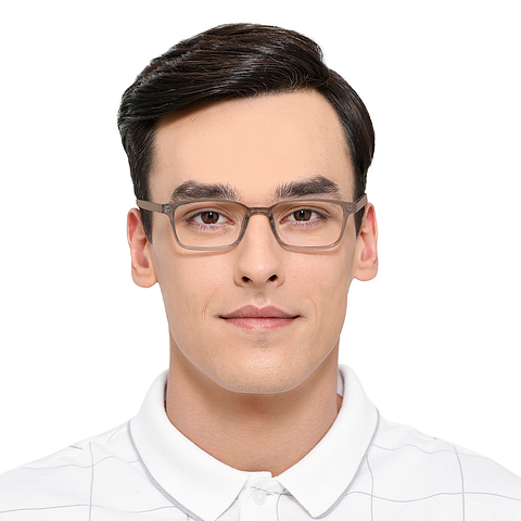 Lenskart BLU Screen Glasses Blue Block Zero Power Screen Glasses: Transparent Full Rim Rectangle Lenskart Blu VC E11811-C3 left side