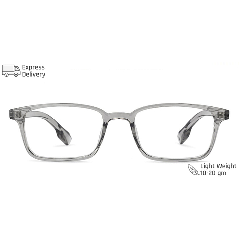 Lenskart BLU Screen Glasses Blue Block Zero Power Screen Glasses: Transparent Full Rim Rectangle Lenskart Blu VC E11811-C3 left side