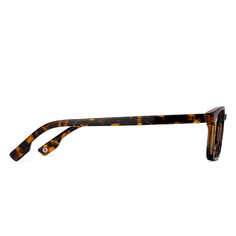 Lenskart BLU Screen Glasses Blue Block Zero Power Screen Glasses: Brown Tortoise Full Rim Rectangle Lenskart Blu VC E11811-C5 left side