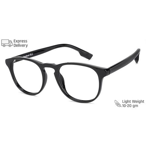 Lenskart Cheap Eyeglasses Online Fast Shipping Buy Blue Block Zero Power  Screen Glasses: Black Full Rim Round
