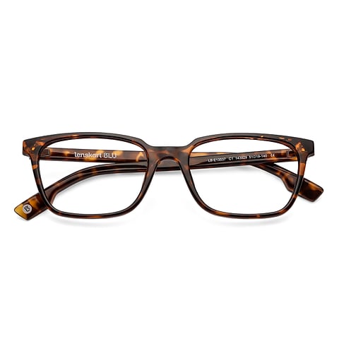 Lenskart BLU Screen Glasses Blue Block Zero Power Screen Glasses: Brown Tortoise Full Rim Rectangle Lenskart BLU LB E13537-C1 left side