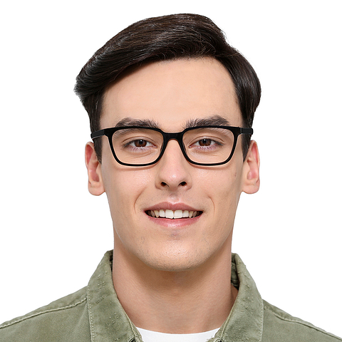 Lenskart BLU Screen Glasses Blue Block Zero Power Screen Glasses: Brown Full Rim Rectangle Lenskart Blu VC E11813-C5 right side