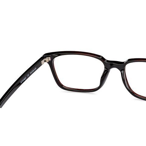 Lenskart BLU Screen Glasses Blue Block Zero Power Screen Glasses: Brown Full Rim Rectangle Lenskart Blu VC E11813-C5 left side