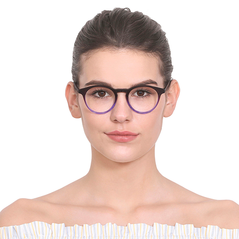 Vincent Chase Online Purple Transparent Full Rim Round left side