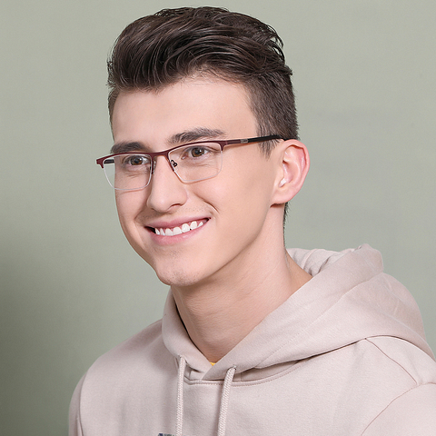 Lenskart Air Online Light Brown Half Rim Rectangle right side