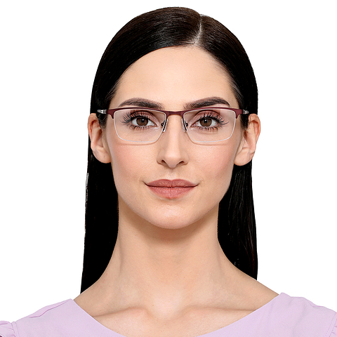 Lenskart Air Online Light Brown Half Rim Rectangle right side