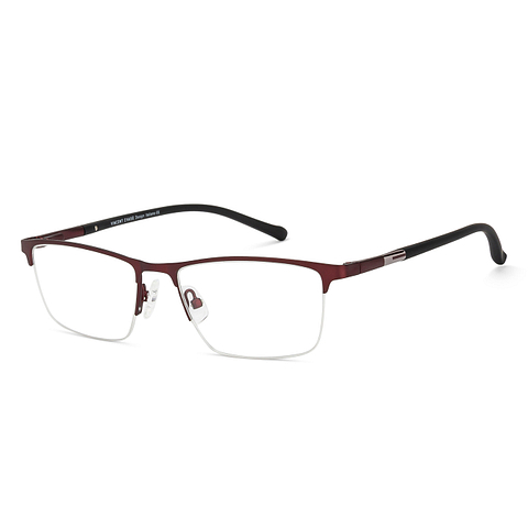 Lenskart Air Online Brown Half Rim Rectangle left side