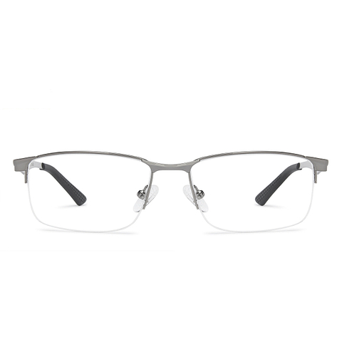 Vincent Chase Screen Glasses Mid Gunmetal Half Rim Rectangle left side