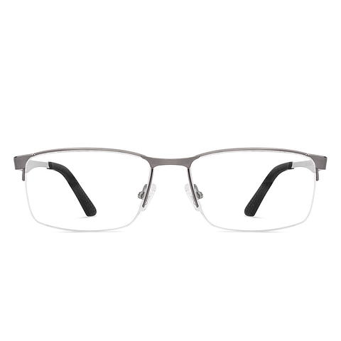 Vincent Chase Dark Gunmetal Half Rim Rectangle right side