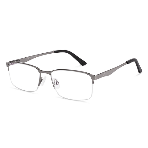 Vincent Chase Dark Gunmetal Half Rim Rectangle right side