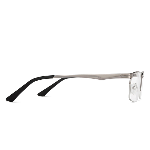 Vincent Chase Silver Half Rim Rectangle left side