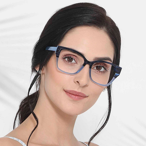 Vincent Chase Online Blue Transparent Full Rim Cat Eye right side