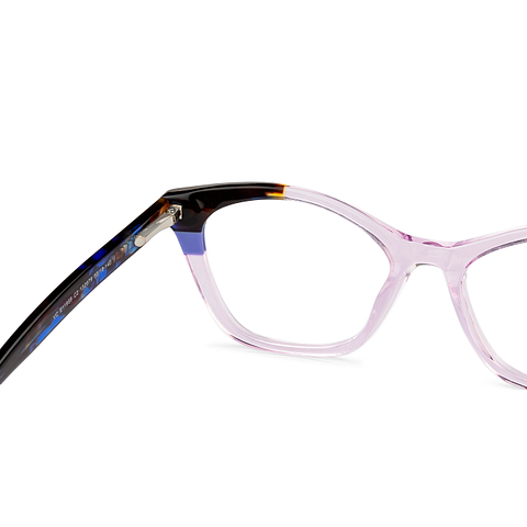 Vincent Chase Online Purple Transparent Full Rim Cat Eye left side