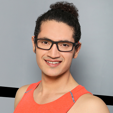 Lenskart Air Online Gray Transparent Full Rim Rectangle right side