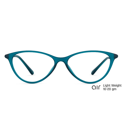 Lenskart Air Screen Glasses Sky Blue Full Rim Cat Eye left side