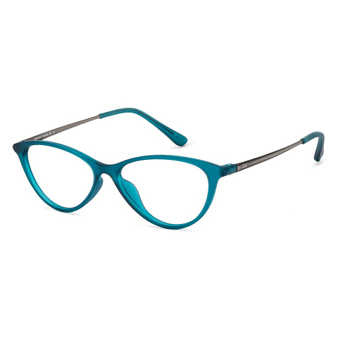 Lenskart Air Screen Glasses Sky Blue Full Rim Cat Eye right side