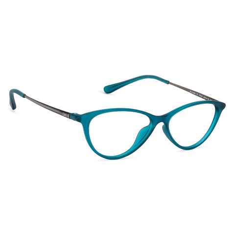 Lenskart Air Screen Glasses Sky Blue Full Rim Cat Eye right side