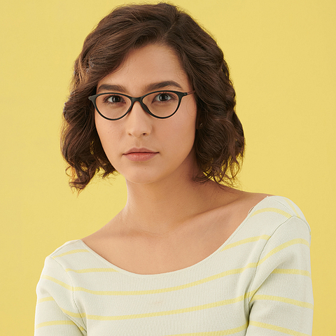 Lenskart Air Online Black Full Rim Cat Eye right side