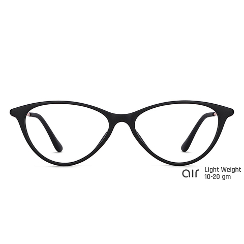 Lenskart Air Online Black Full Rim Cat Eye left side