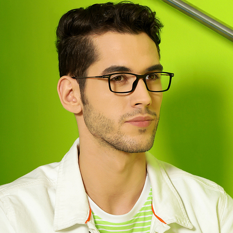 Lenskart Air Online Black Full Rim Rectangle left side