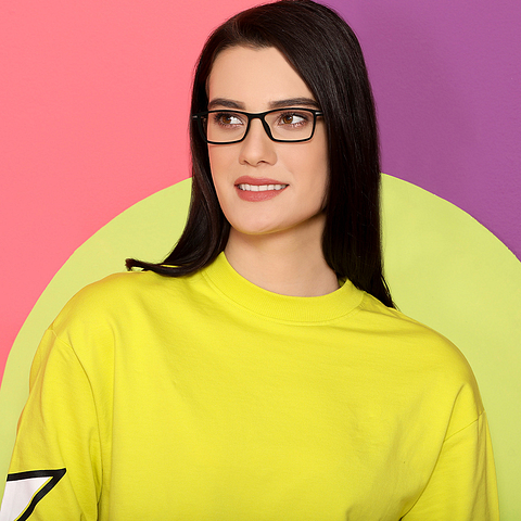 Lenskart Air Online Black Full Rim Rectangle left side