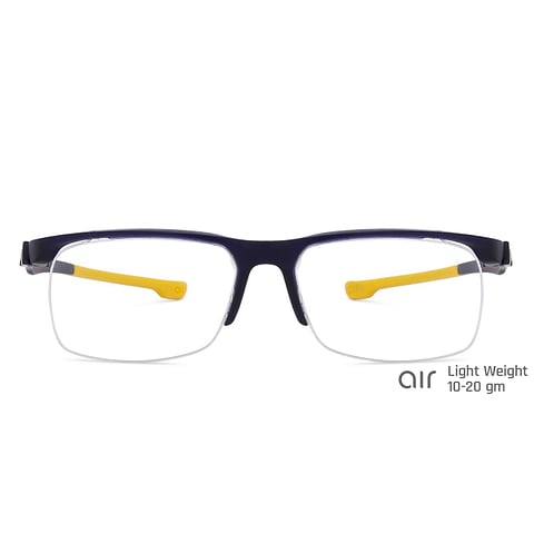 Lenskart Air Online Sky Blue Half Rim Rectangle left side