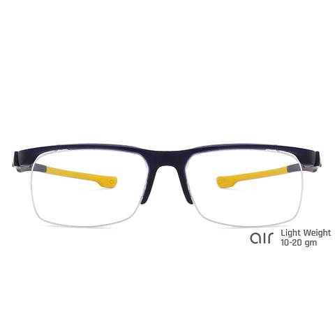 Lenskart Air Online Blue Half Rim Rectangle left side