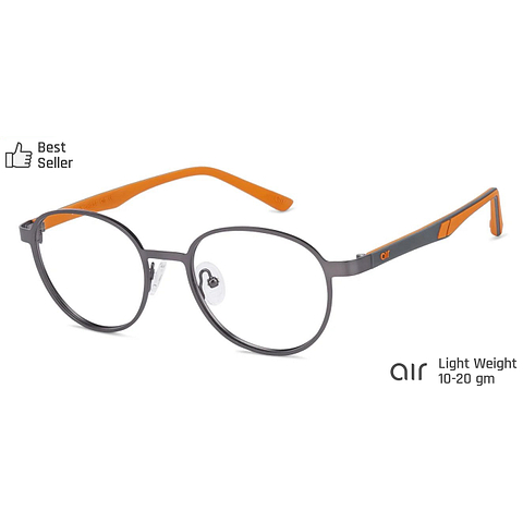 Lenskart Air Online Gunmetal Full Rim Round left side