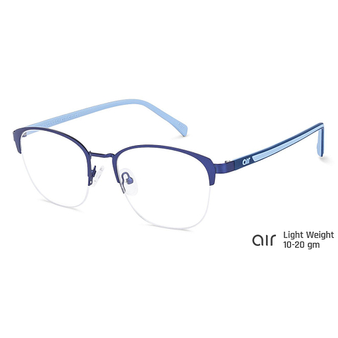 Lenskart Air Online Sky Blue Half Rim Square right side