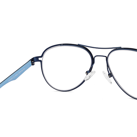 Lenskart Air Online Sky Blue Full Rim Aviator right side