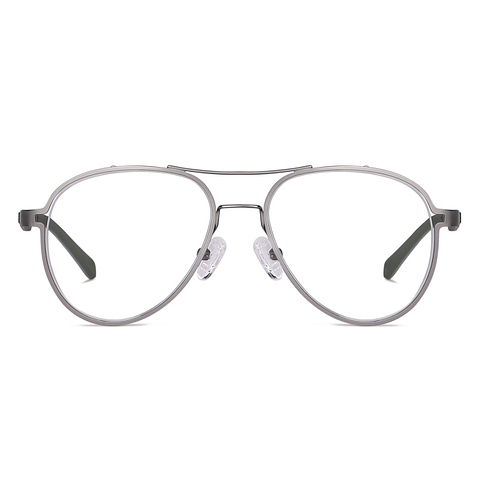 Lenskart Air Online Silver Full Rim Aviator left side