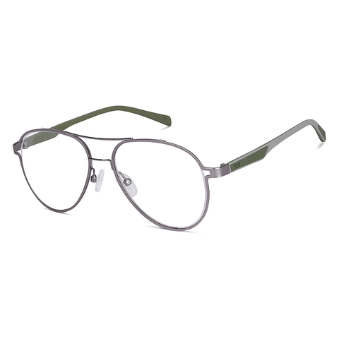 Lenskart Air Online Gummetal Full Rim Aviator right side