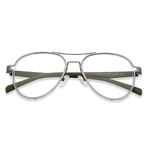 Lenskart Air Online Gummetal Full Rim Aviator left side