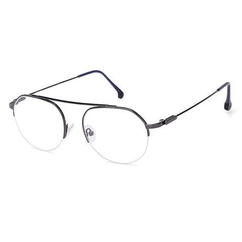 Vincent Chase Online Gunmetal Half Rim Geometric left side