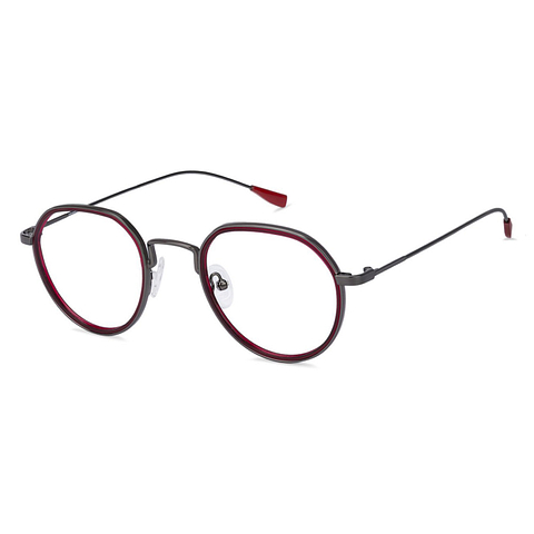 Vincent Chase Online Gunmetal Maroon Full Rim Round left side