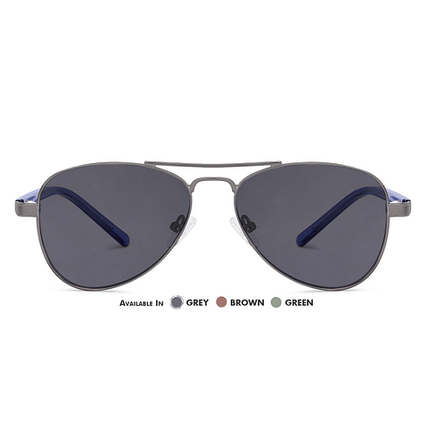 Vincent Chase Online Mid Gunmetal Full Rim Aviator left side