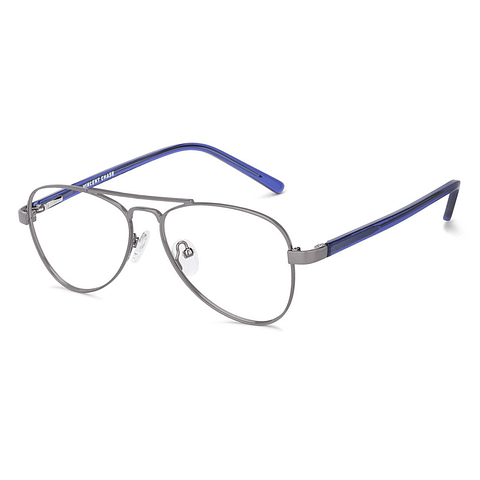 Vincent Chase Online Mid Gunmetal Full Rim Aviator left side