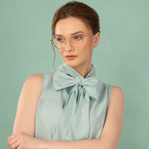 Vincent Chase Online Gold Full Rim Cat Eye right side