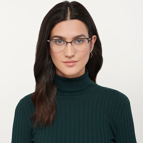 Vincent Chase Online Black Full Rim Cat Eye left side