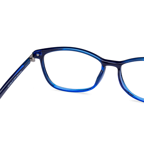Lenskart Air Online Blue Transparent Full Rim Cat Eye left side