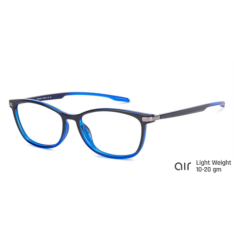 Lenskart Air Online Grey Blue Transparent Full Rim Cat Eye right side